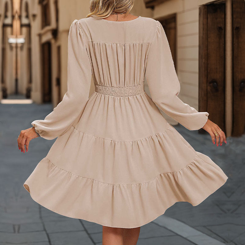 Fashion Women's Wear High Waist Slim Fit Dress